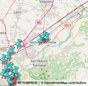 Mappa Via Marchisone, 10036 Settimo Torinese TO, Italia (7.2555)
