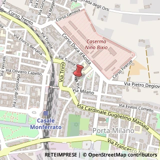 Mappa Via Moncalvo, 14, 15033 Casale Monferrato, Alessandria (Piemonte)
