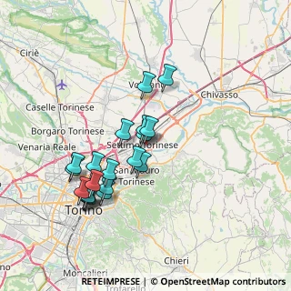 Mappa Via Nino Costa, 10036 Settimo Torinese TO, Italia (6.946)