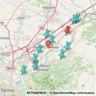 Mappa Via Nino Costa, 10036 Settimo Torinese TO, Italia (3.89455)