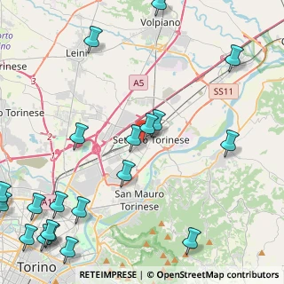 Mappa Via Amedeo Avogadro, 10036 Settimo Torinese TO, Italia (6.444)