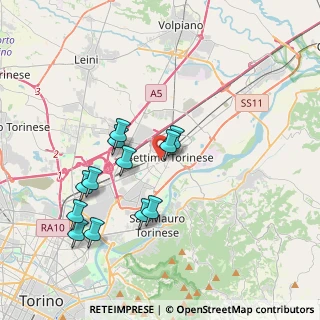 Mappa Via Amedeo Avogadro, 10036 Settimo Torinese TO, Italia (3.68333)