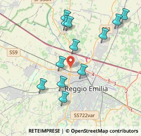 Mappa 42124 Reggio nell'Emilia RE, Italia (4.00333)