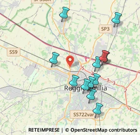 Mappa 42124 Reggio nell'Emilia RE, Italia (3.97083)