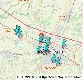 Mappa 42124 Reggio nell'Emilia RE, Italia (3.60727)