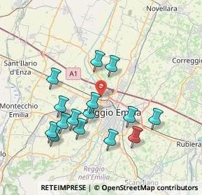 Mappa 42124 Reggio nell'Emilia RE, Italia (7.29533)