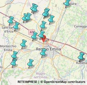 Mappa 42124 Reggio nell'Emilia RE, Italia (9.7925)