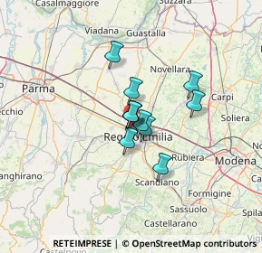 Mappa 42124 Reggio nell'Emilia RE, Italia (7.53364)