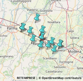 Mappa 42124 Reggio nell'Emilia RE, Italia (9.87643)