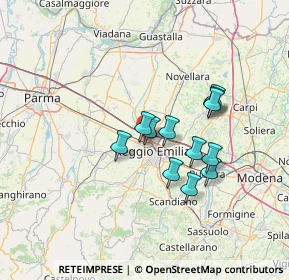 Mappa 42124 Reggio nell'Emilia RE, Italia (10.97167)