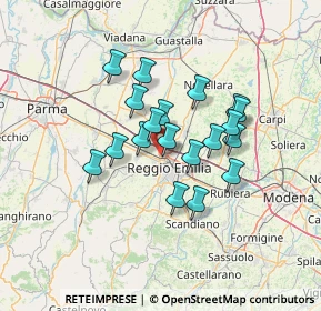 Mappa 42124 Reggio nell'Emilia RE, Italia (10.61579)