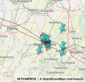 Mappa 42124 Reggio nell'Emilia RE, Italia (7.40667)