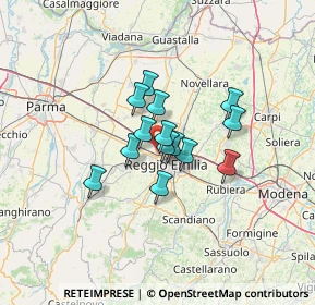 Mappa 42124 Reggio nell'Emilia RE, Italia (8.49571)