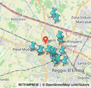 Mappa 42124 Reggio nell'Emilia RE, Italia (1.56667)