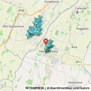 Mappa Via Giuseppe Verdi, 40066 Pieve di Cento BO, Italia (1.34133)