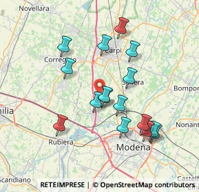 Mappa Via Jugularia, 41011 Campogalliano MO, Italia (6.93313)