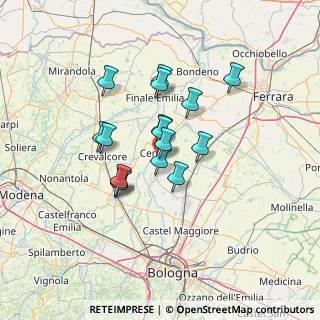 Mappa Via Santissima Trinità, 40066 Pieve di Cento BO, Italia (10.3825)