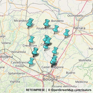 Mappa Via Luciano Campanini, 40066 Pieve di Cento BO, Italia (11.9375)
