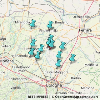 Mappa Via Santissima Trinità, 40066 Pieve di Cento BO, Italia (9.79118)