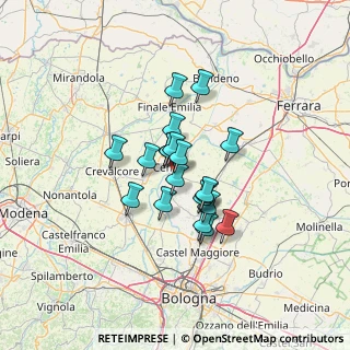 Mappa Via Luciano Campanini, 40066 Pieve di Cento BO, Italia (9.0725)