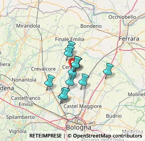 Mappa 40066 Pieve di cento BO, Italia (8.55364)
