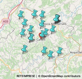 Mappa Via XX Settembre, 14053 Canelli AT, Italia (6.641)