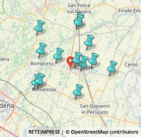 Mappa Via Muzza Sud, 40014 Crevalcore BO, Italia (6.62538)