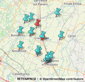 Mappa Via Cagnola, 40014 Crevalcore BO, Italia (7.11294)