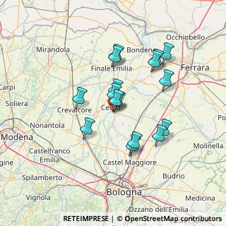 Mappa Via Gianfrancesco Barbieri, 40066 Pieve di Cento BO, Italia (12.0725)