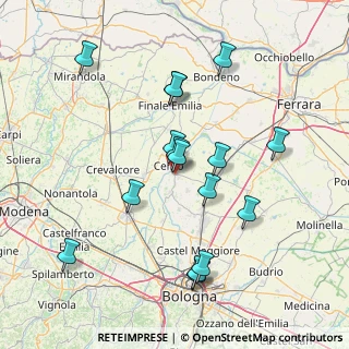 Mappa Via Provinciale Bologna, 40066 Pieve di Cento BO, Italia (15.2675)