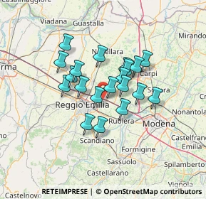 Mappa Unnamed Road, 42122 Reggio nell'Emilia RE, Italia (10.0905)