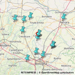 Mappa Via Giuseppe Landi, 40066 Pieve di Cento BO, Italia (15.82286)