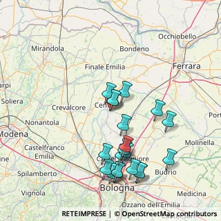 Mappa Via Don Dossetti, 40066 Pieve di cento BO, Italia (16.1055)