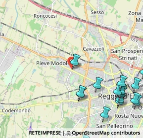 Mappa Via Fratelli Cervi, 42124 Reggio nell'Emilia RE, Italia (3.05647)