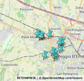 Mappa Via Fratelli Cervi, 42124 Reggio nell'Emilia RE, Italia (1.36091)