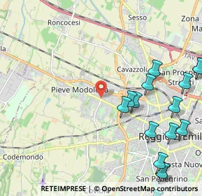 Mappa Via Fratelli Cervi, 42124 Reggio nell'Emilia RE, Italia (2.9125)