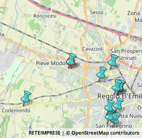 Mappa Via Fratelli Cervi, 42124 Reggio nell'Emilia RE, Italia (2.76636)