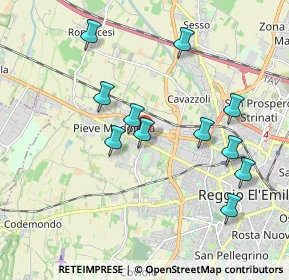 Mappa Via Fratelli Cervi, 42124 Reggio nell'Emilia RE, Italia (1.88636)