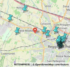 Mappa Via Fratelli Cervi, 42124 Reggio nell'Emilia RE, Italia (2.7595)