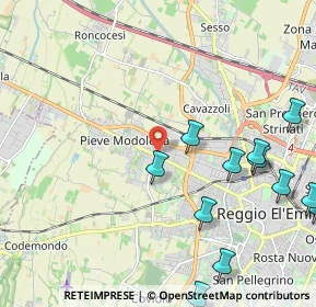 Mappa Via Fratelli Cervi, 42124 Reggio nell'Emilia RE, Italia (2.84)