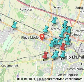 Mappa Via Fratelli Cervi, 42124 Reggio nell'Emilia RE, Italia (1.906)