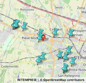 Mappa Via Fratelli Cervi, 42124 Reggio nell'Emilia RE, Italia (2.34588)