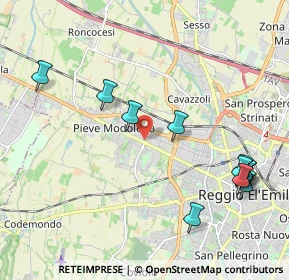 Mappa Via Fratelli Cervi, 42124 Reggio nell'Emilia RE, Italia (2.38091)