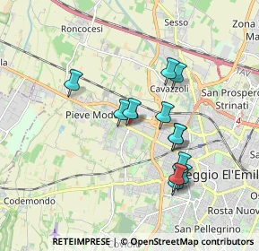 Mappa Via Fratelli Cervi, 42124 Reggio nell'Emilia RE, Italia (1.615)