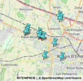 Mappa Via Fratelli Cervi, 42124 Reggio nell'Emilia RE, Italia (1.385)