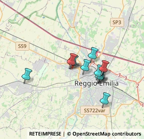 Mappa Via Fratelli Cervi, 42124 Reggio nell'Emilia RE, Italia (2.78727)