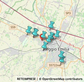 Mappa Via Fratelli Cervi, 42124 Reggio nell'Emilia RE, Italia (2.32667)