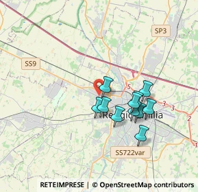 Mappa Via Fratelli Cervi, 42124 Reggio nell'Emilia RE, Italia (2.93273)