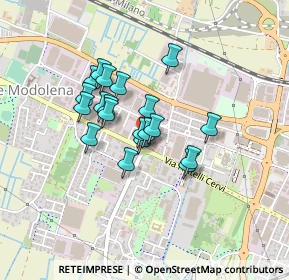 Mappa Via Fratelli Cervi, 42124 Reggio nell'Emilia RE, Italia (0.315)