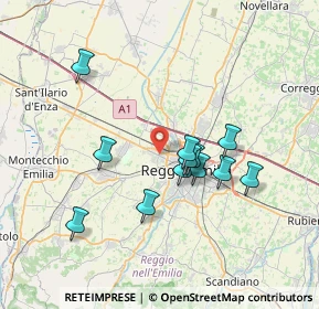 Mappa Via Fratelli Cervi, 42124 Reggio nell'Emilia RE, Italia (6.37667)